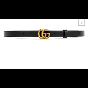 Gucci Marmont Thin Leather Belt